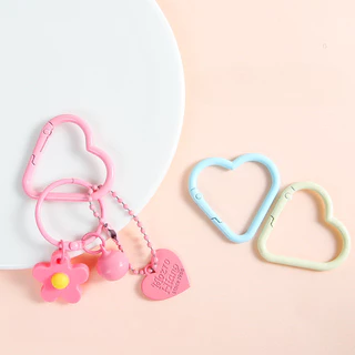 1PC ฤดูใบไม้ผลิหัวใจแหวนหัวเข็มขัด Multicolors Star ดอกไม้ Cat Shape กระเป๋าเข็มขัดหัวเข็มขัดกระเป๋าถือ Carabiner เครื่องมือกลางแจ้ง
