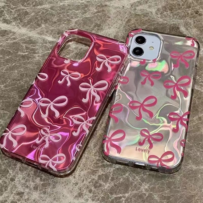 Bowknot Pearl 3D สีสันสําหรับ Poco X7 M7 X6 M6 X5 Pro F5 X3 Pro M5 M4 5G M5S C75 Xiaomi Redmi 13X A3 Pro A4 12C 10C Mi 14T กรณีเลเซอร์ - รูปที่ 4