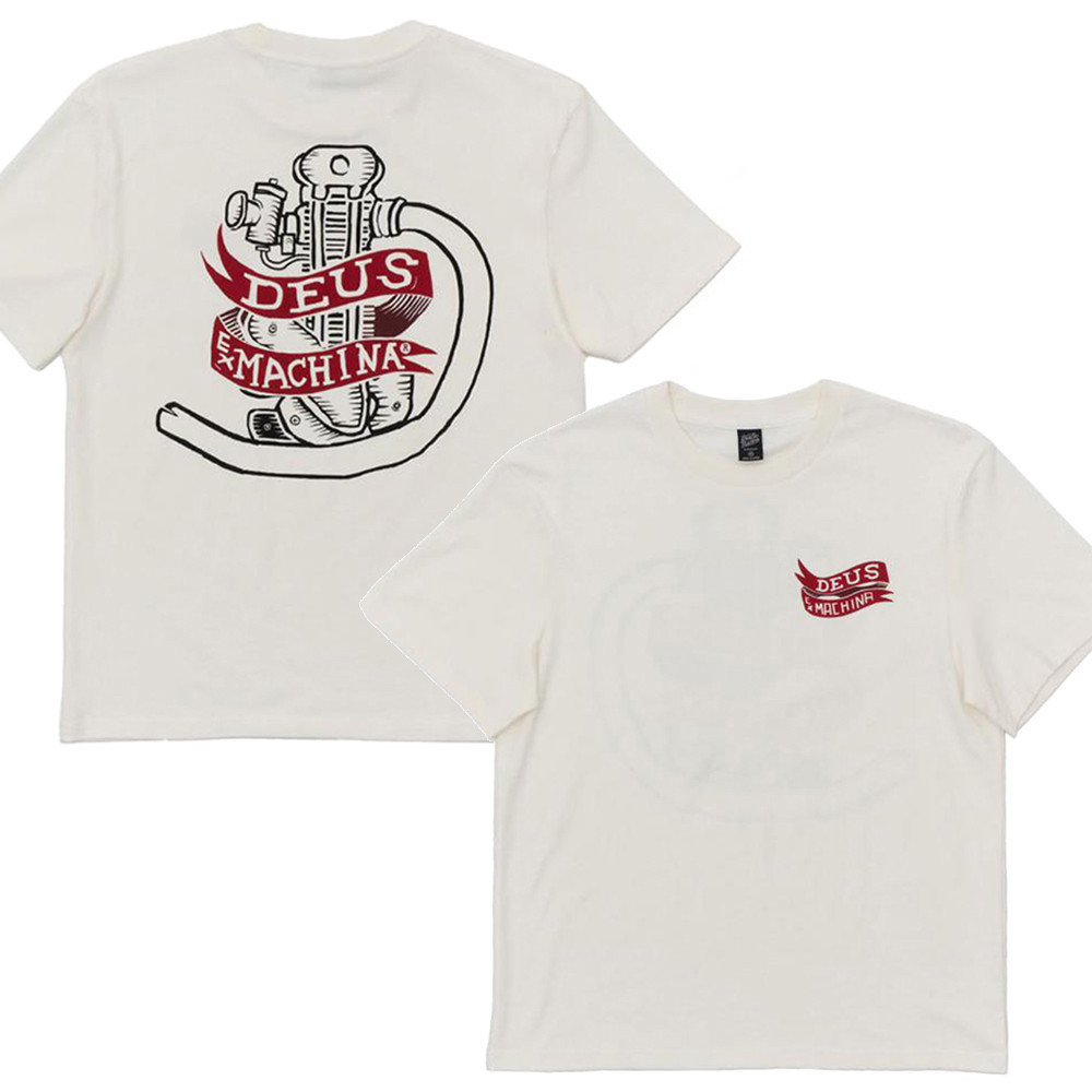 Deus Ex Machina Jailer Sappy Mens Tee Shirt สีขาว