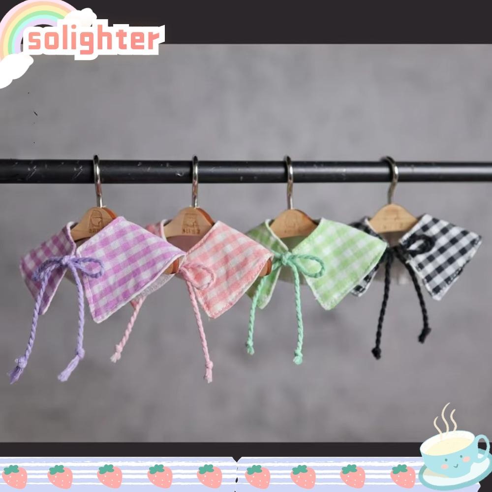 เสื้อผ้าตุ๊กตา SOLIGHTER, เสื้อคลุมลายตารางหมากรุก 10 ~ 15 ซม., ตุ๊กตายัดไส้ผ้าฝ้าย Kawaii|ชุด ชุดตุ๊กตาสําหรับอุปกรณ์เสริมตุ๊กตา 10 ~ 15 ซม.