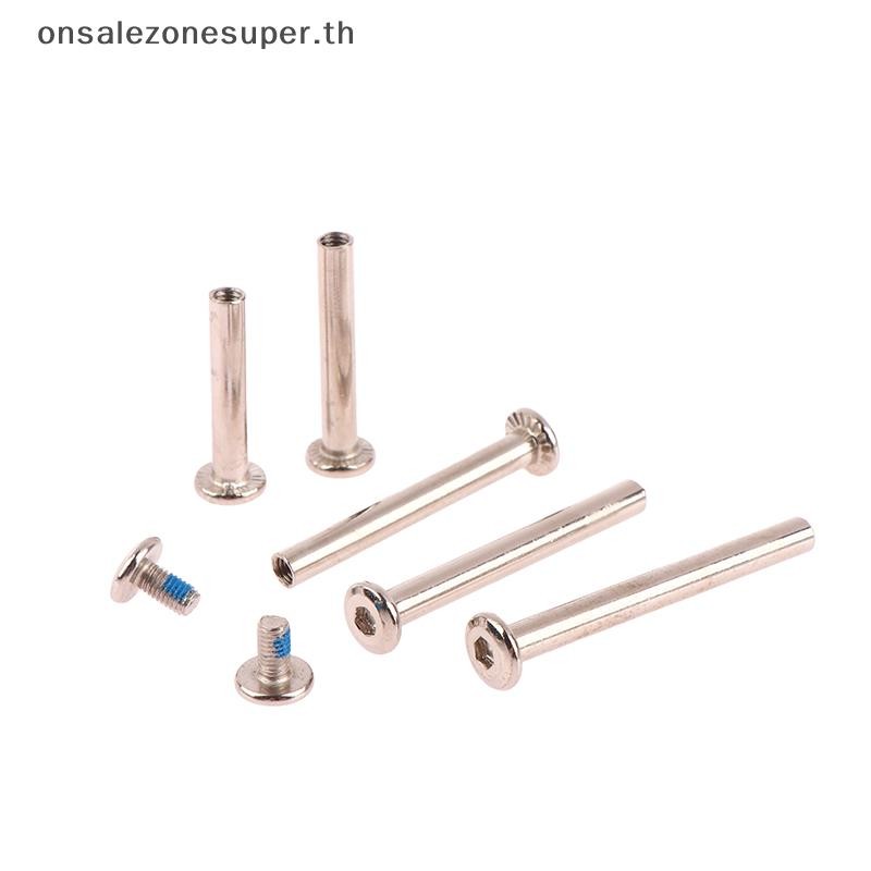 Ons 2ชุด สกรูกระเป๋าเดินทาง สแตนเลส อุปกรณ์เสริมกระเป๋าเดินทาง สลักเกลียวล้อกระเป๋าเดินทาง 6*33-60มม ที่