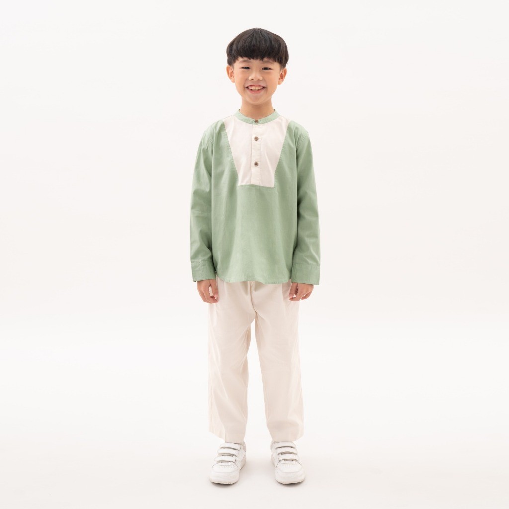KEMEJA M231 Boys Koko Shanghai Combine Eid Parade Shirt Set 050A