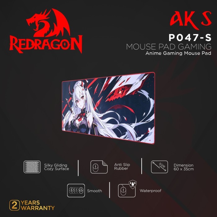 แผ่นรองเมาส์สําหรับเล่นเกมอนิเมะ Redragon AK S - P047-S