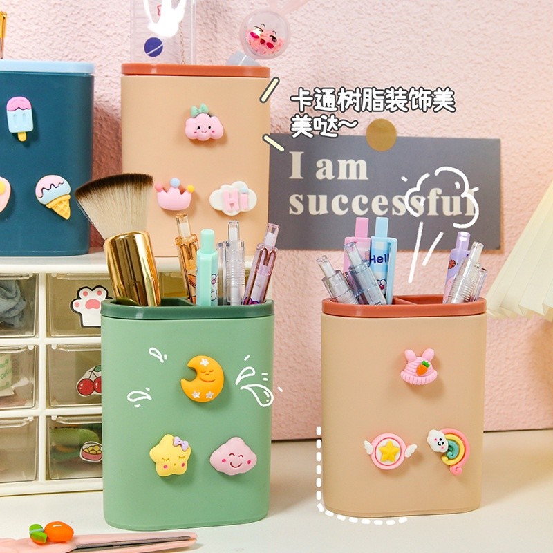 ดินสอและที่ใส่ปากกาตัวละคร ทําเอง เดสก์ท็อปที่ใส่ปากกามัลติฟังก์ชั่น GS 888