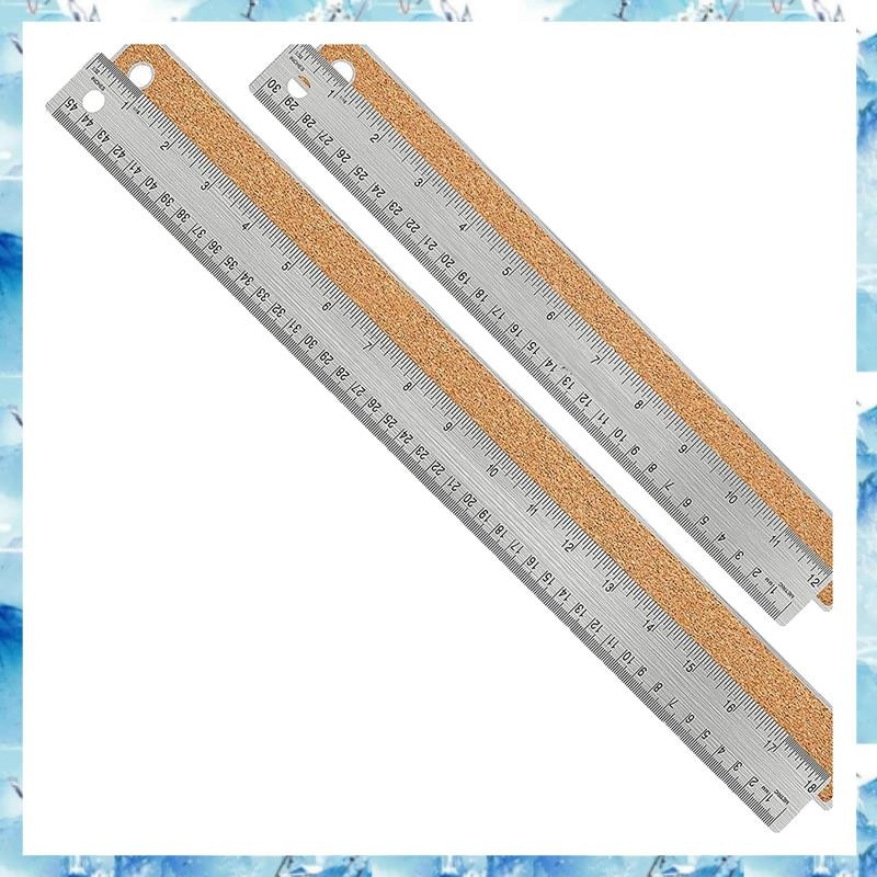 [ ] ไม้บรรทัดกันลื่นพร้อม แบ็คคอร์ก:(12+18 นิ้ว) ไม้บรรทัดสแตนเลส ไม้บรรทัดกันลื่นพร้อมนิ้วและปริมณฑ
