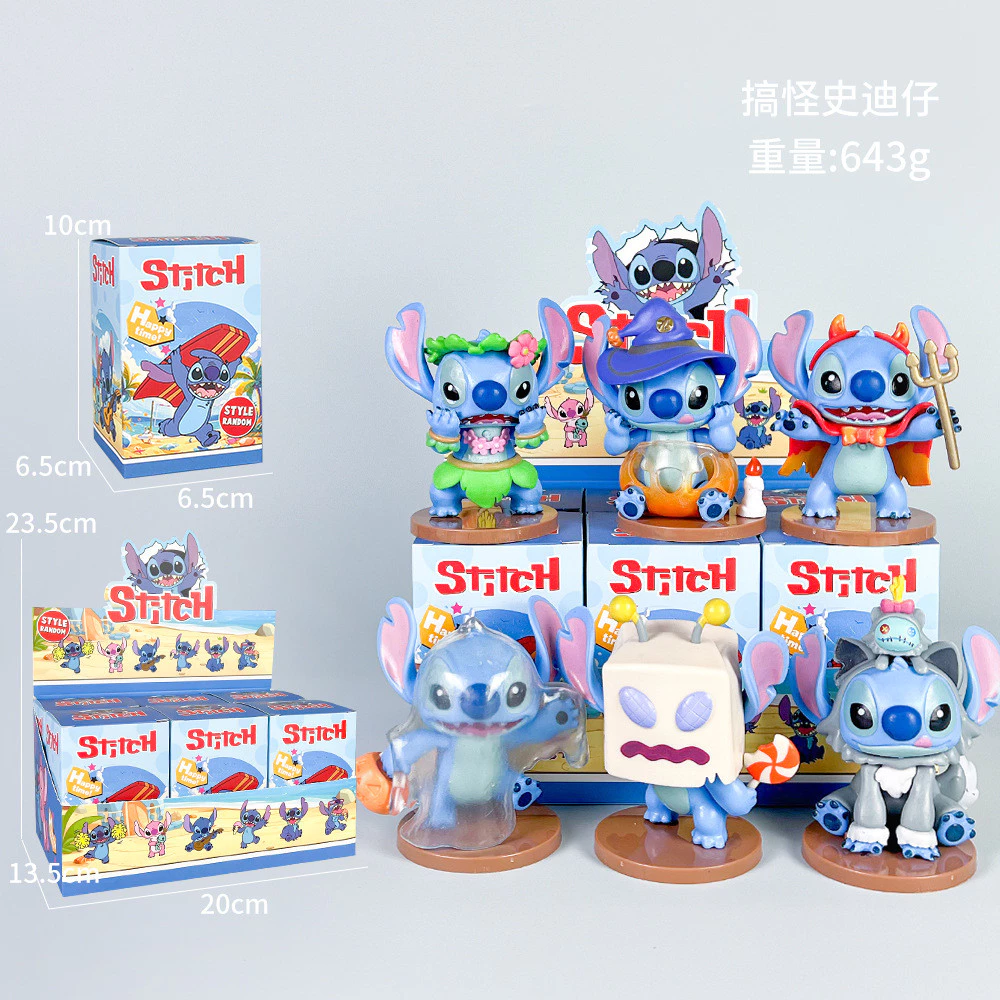 💥จัดส่งจากประเทศไทย💥6 ชิ้น/กล่อง Stitch Angel วันวาเลนไทน์อะนิเมะรูปคอสเพลย์แตงโมองุ่นตุ๊กตาของเล่นสําหรับของขวัญเด็กคอลเลกชันเครื่องประดับรถบ้านเค้กตกแต่ง Gacha thumbnail 6