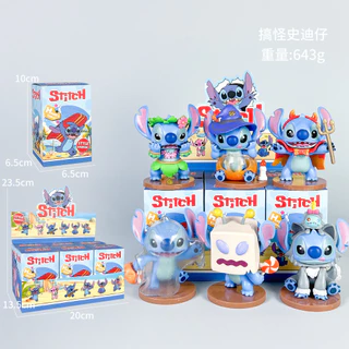 💥จัดส่งจากประเทศไทย💥6 ชิ้น/กล่อง Stitch Angel วันวาเลนไทน์อะนิเมะรูปคอสเพลย์แตงโมองุ่นตุ๊กตาของเล่นสําหรับของขวัญเด็กคอลเลกชันเครื่องประดับรถบ้านเค้กตกแต่ง Gacha