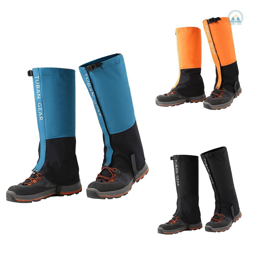 Gaiters กันน้ําปรับ Anti-Tear Snow Boot Gaiters สําหรับรองเท้าหิมะกลางแจ้งเดินป่าเล่นสกี
