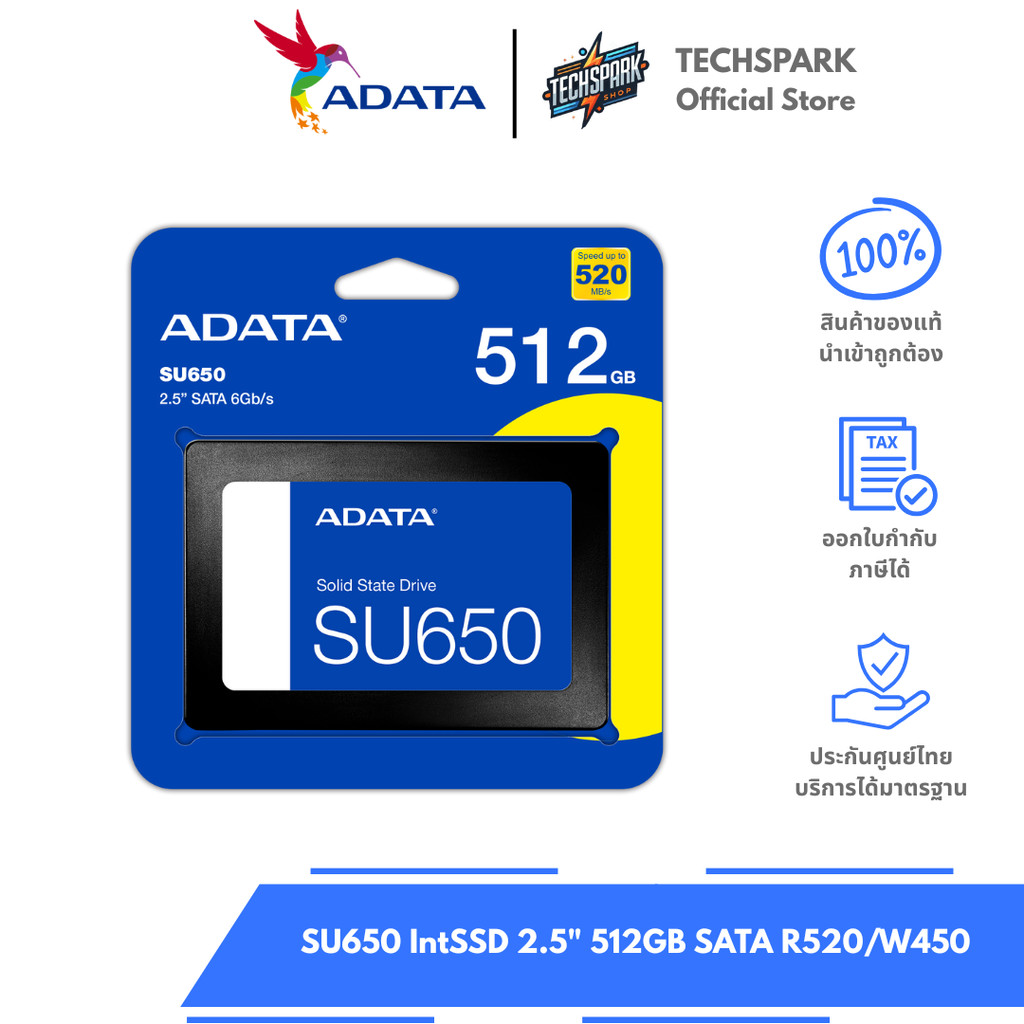 ADATA SU650 IntSSD 2.5" 512GB SATA R520/W450