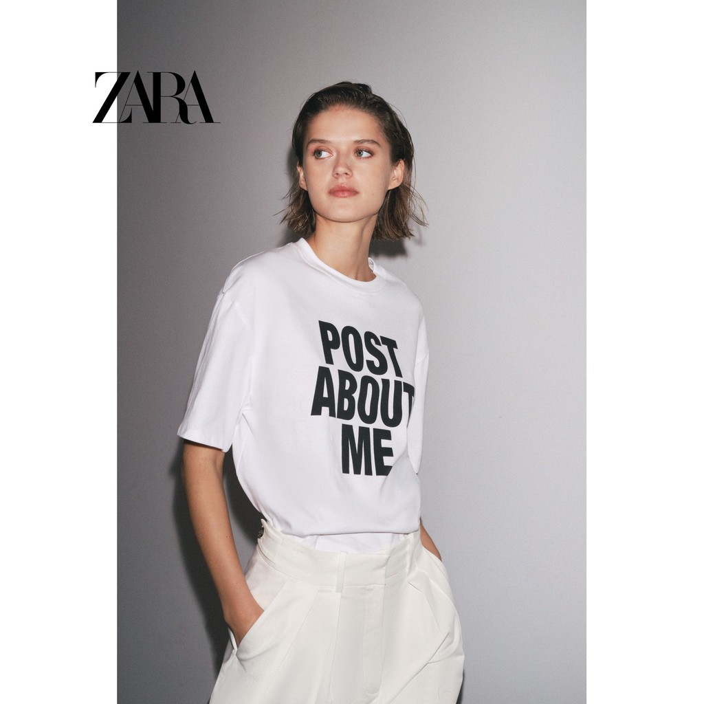ZARB'S สินค้าใหม่ เสื้อยืดคอกลมแขนสั้นทรงหลวมพิมพ์ลายผ้าฝ้ายแท้สําหรับผู้หญิง 5644226