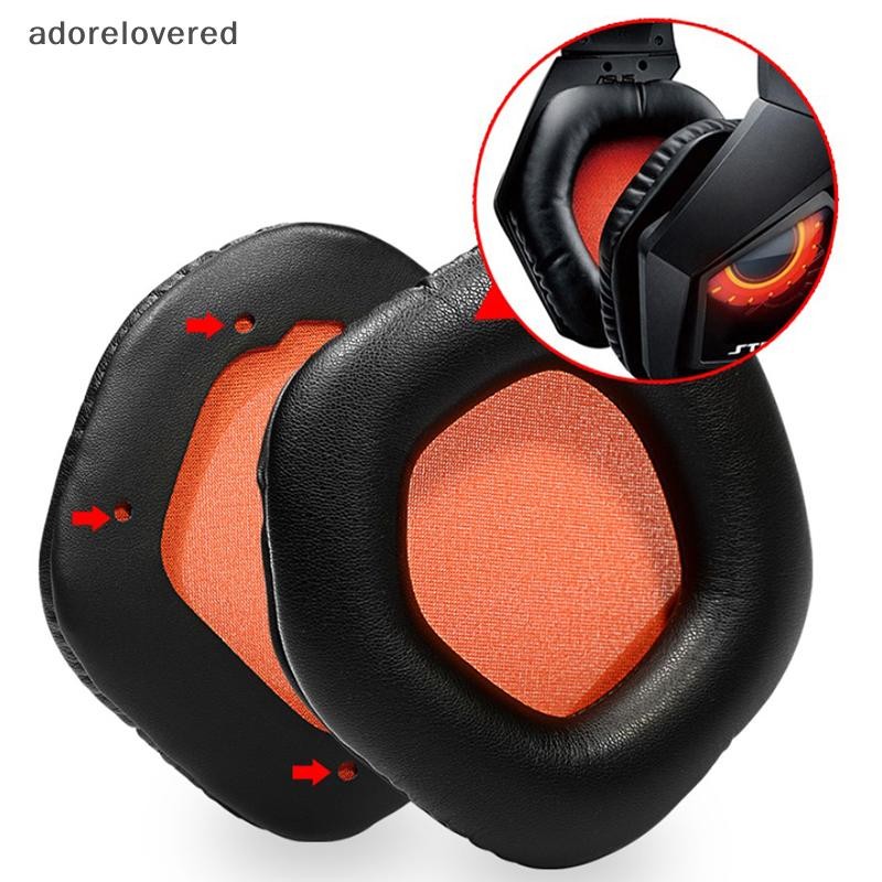 Adorelovered 1 คู่เปลี่ยน Potein หนังหน่วยความจําโฟมเบาะแผ่นรองหูฟัง Earprads สําหรับ Asus Rog Strix 7.1 2.0 PRO DSP หูฟังไร้สาย gafds