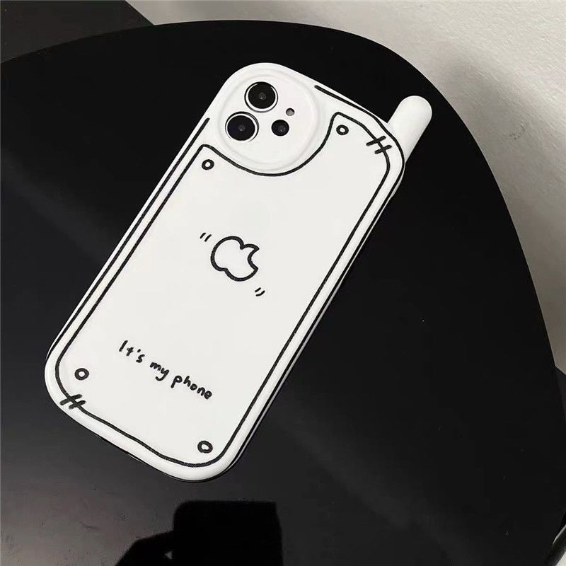 Big Brother Simple มือวาดเส้นเหมาะสําหรับ Apple 13 เคสโทรศัพท์ iPhone1411promax Soft Case 16pro Retro 15