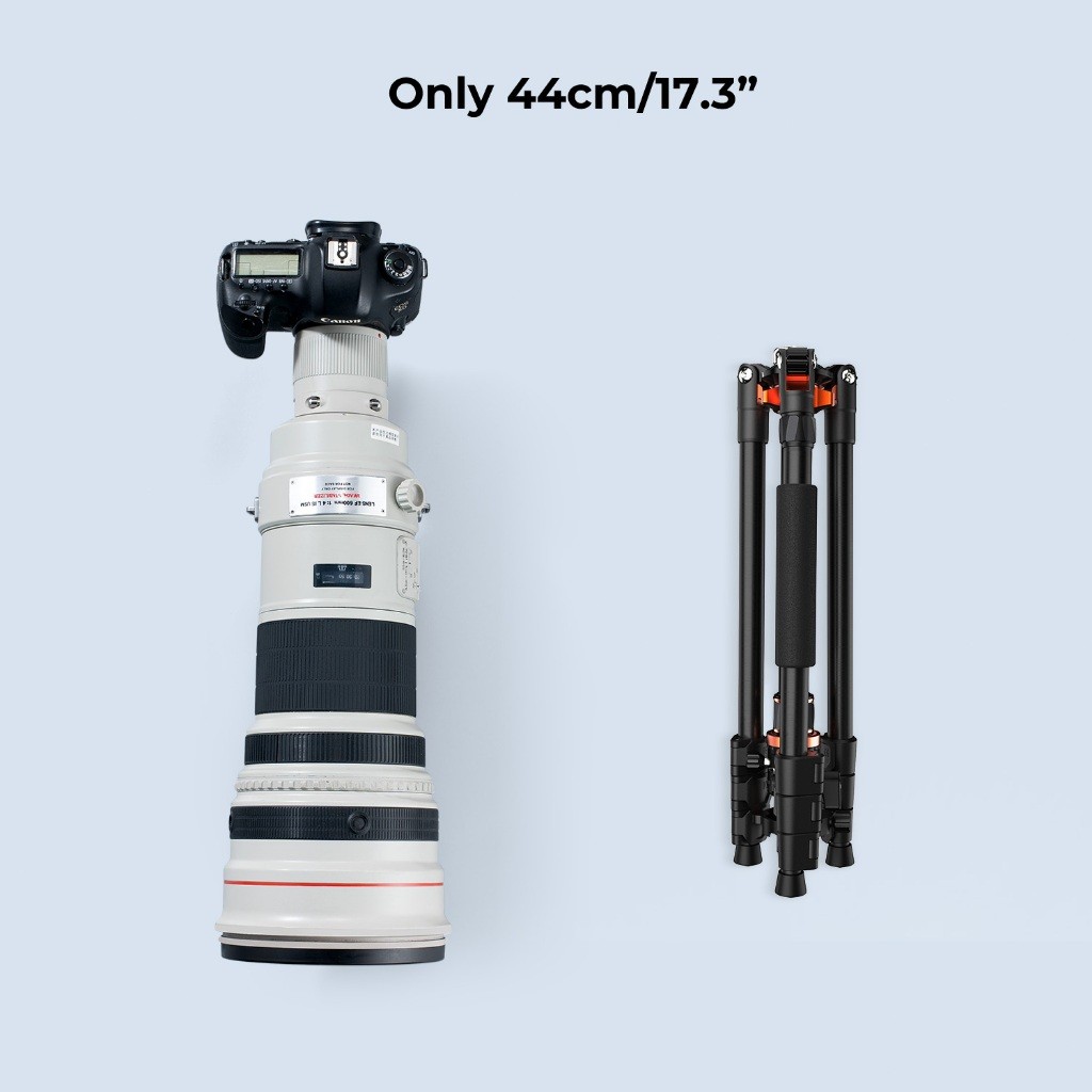 K&F CONCEPT ขาตั้งกล้อง K series K254A3+BH-28L พับได้ ขาเดียว ถอดได้ ล็อคหัวเข็มขัดจานแบบใหม่