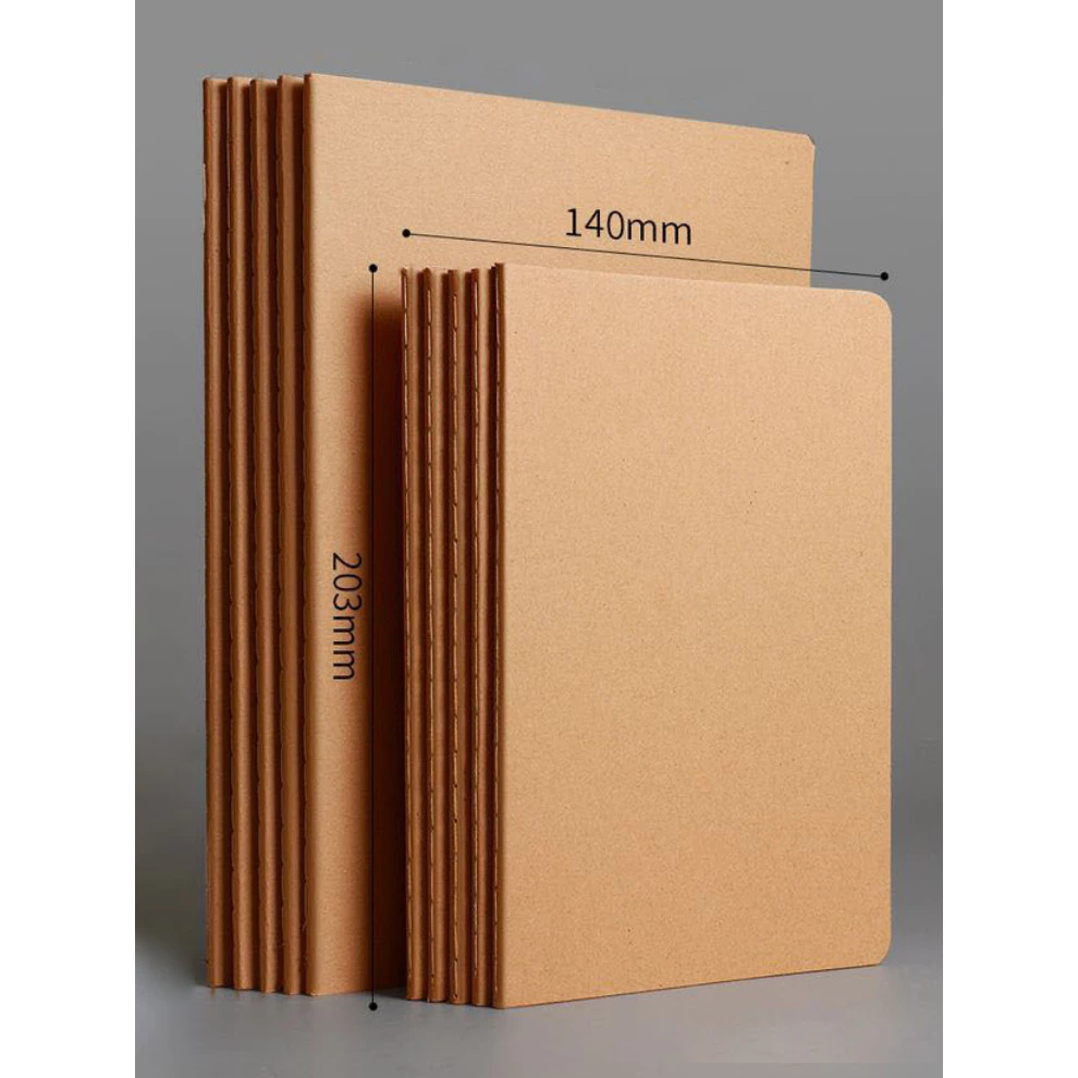 สมุดโน๊ต สมุดโน๊ต สมุดปกน้ำตาล โน๊ตบุ๊คกริด notebook สมุด ขนาด 16K A5 นักเรียนเขียนง่าย ตาหมากรุก เครื่องเขียนนักเรียน