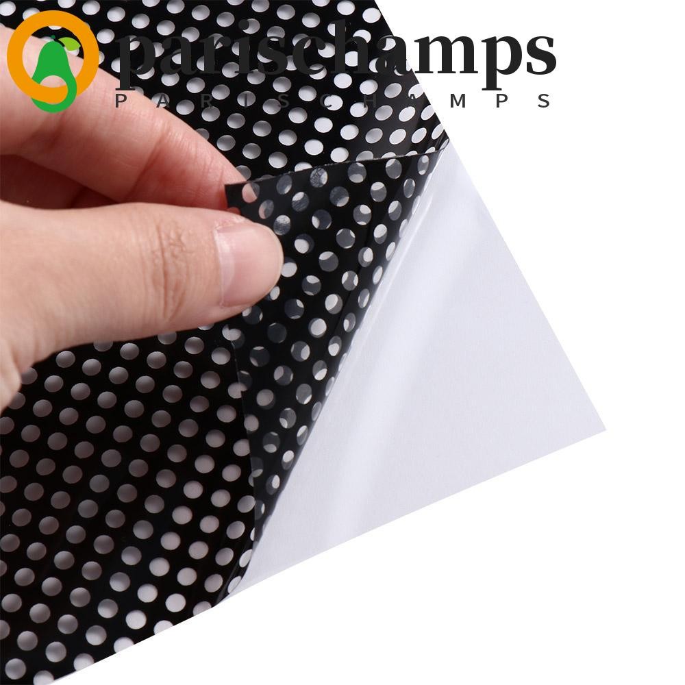 Parischamps ฟิล ์ มติดหน ้ าต ่ างห ้ องนอนสํานักงานตาข ่ ายมีกาวในตัว Anti-UV Sun Blocking สติกเกอร ์ กระจก
