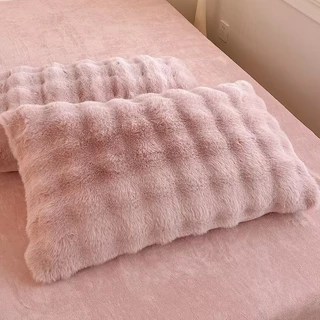 Ins Tutu Bubble Velvet ปลอกหมอน-Dirt-Resistant Breathable Warm ปลอกหมอนหรูหรากํามะหยี่นมปลอกหมอนคู่แพ็ค