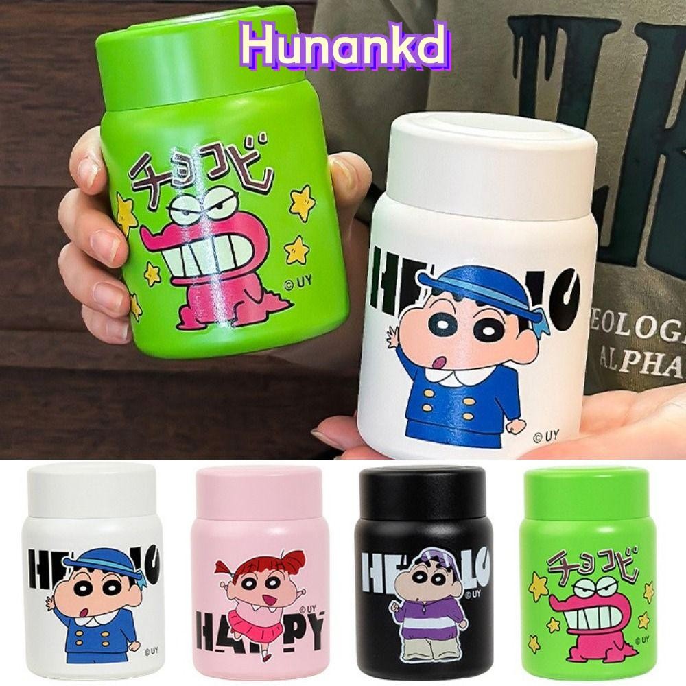 Huan 200ml ถ้วยน้ําเครยอนชินจัง, 316 สแตนเลสมินิการ์ตูนถ้วยสูญญากาศ,ฉนวนกันความร้อนแบบพกพาถ้วยมือรั่วซึม