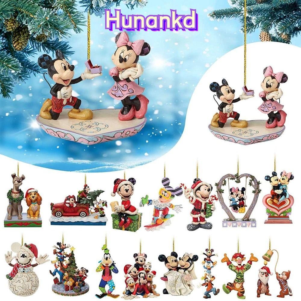 Huan คริสต์มาส Mickey Mouse เครื่องประดับ,การ์ตูนอะคริลิคจี้ Xmas Tree แขวนจี้, Party ตลก Minnie อะนิเมะรูปต้นคริสต์มาสตกแต่งตกแต่งคริสต์มาสตกแต่งบ้าน
