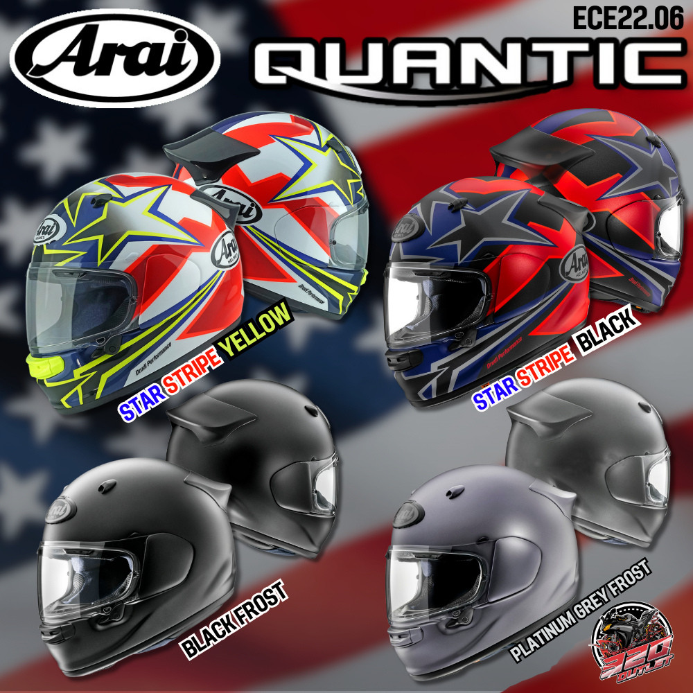 หมวกกันน็อคเต็มใบ ARAI รุ่น QUANTIC ลายใหม่ล่าสุด ส่งไว !! 320SP OUTLET