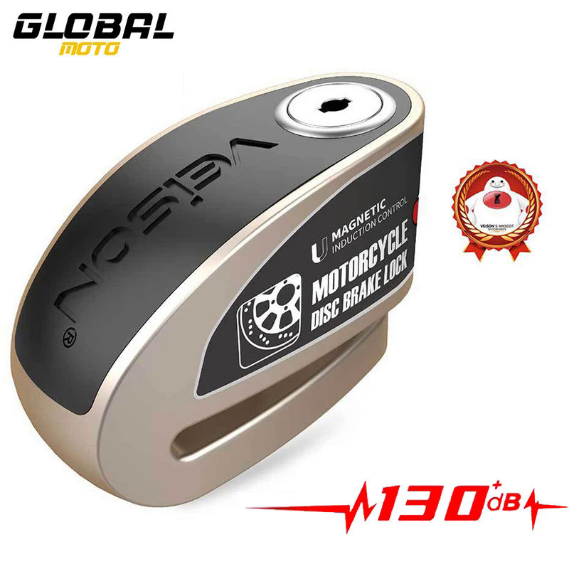 Waterproof Motorcycle Alarm Lock Bike Disc Lock Warning 130DB Security Anti Theft Brake Rotor Padloc