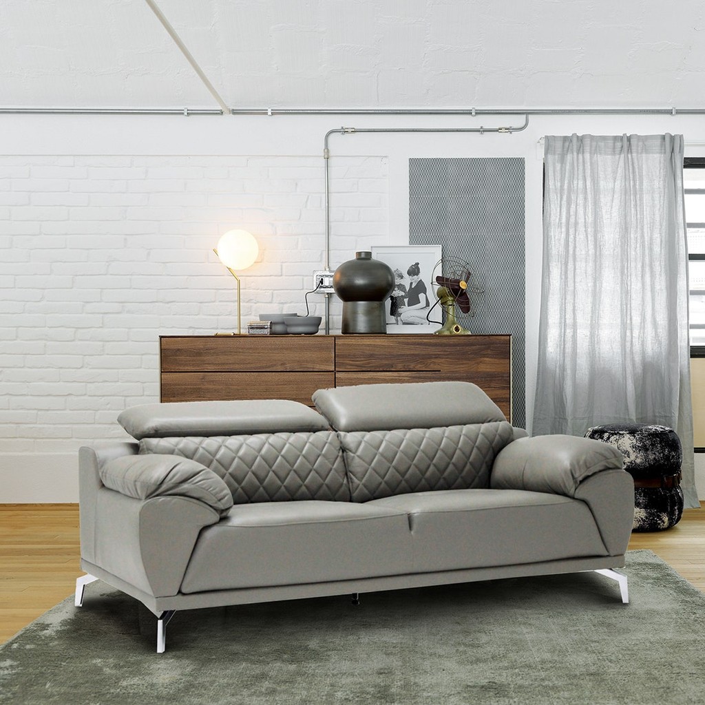 SB Design Square โซฟา 3 ที่นั่ง รุ่น Garry สีเทา (215x105x81 ซม.)  แบรนด์ SB FURNITURE