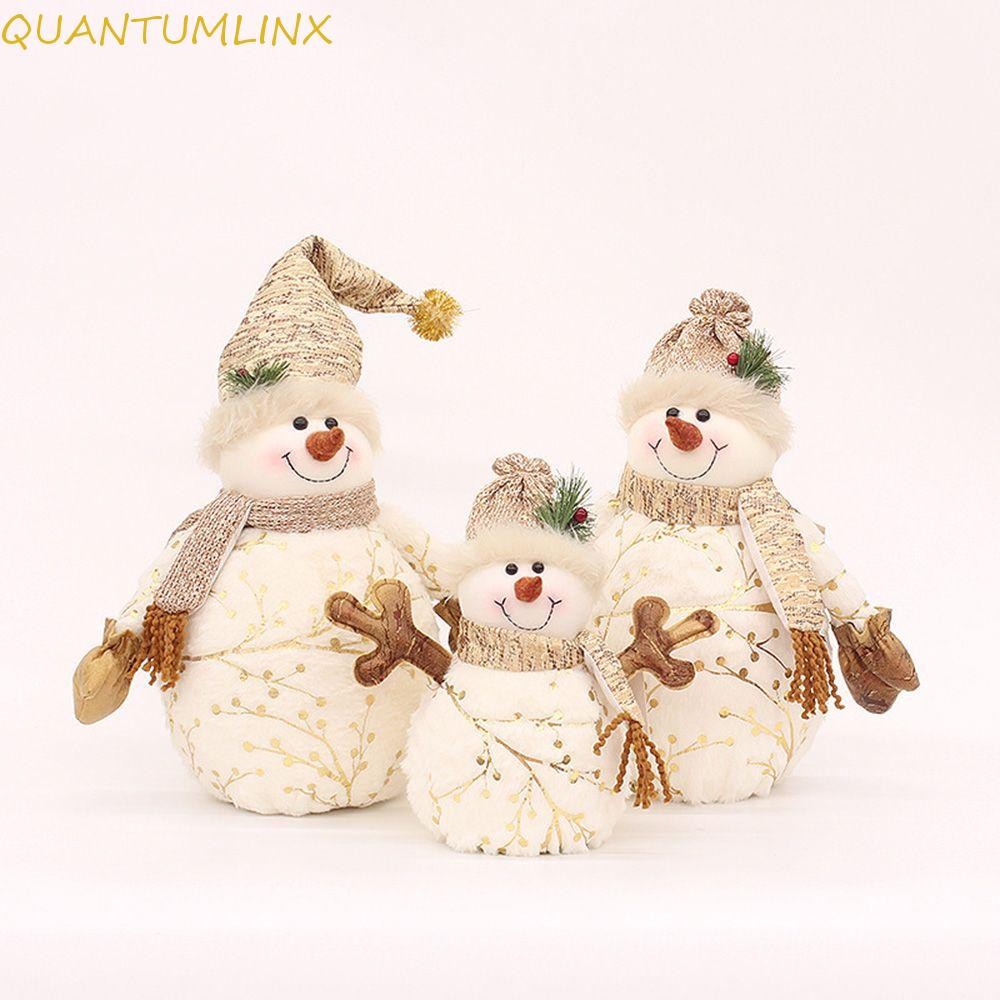 Quantuml ตุ๊กตาหิมะน่ารักห้างสรรพสินค้าโรงแรมเครื่องประดับต้นคริสต์มาสตุ๊กตาของเล่นเด็กของขวัญตกแต่งโต๊ะเครื่องประดับตุ๊กตา