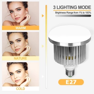 85W/300W LED Light Bulb Photography Remote Control E27 Socket 3200k-5500k Photo Studio Lighting