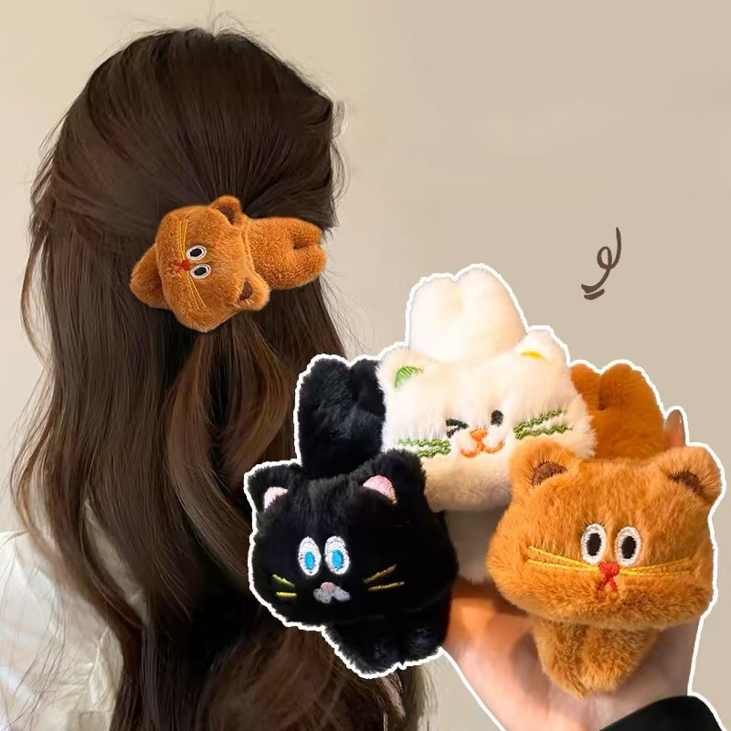 เกาหลีแฟชั่นตุ๊กตาการ์ตูนแมวกิ๊บติดผมหญิง อิน ของขวัญวันเกิดนักเรียนน่ารัก