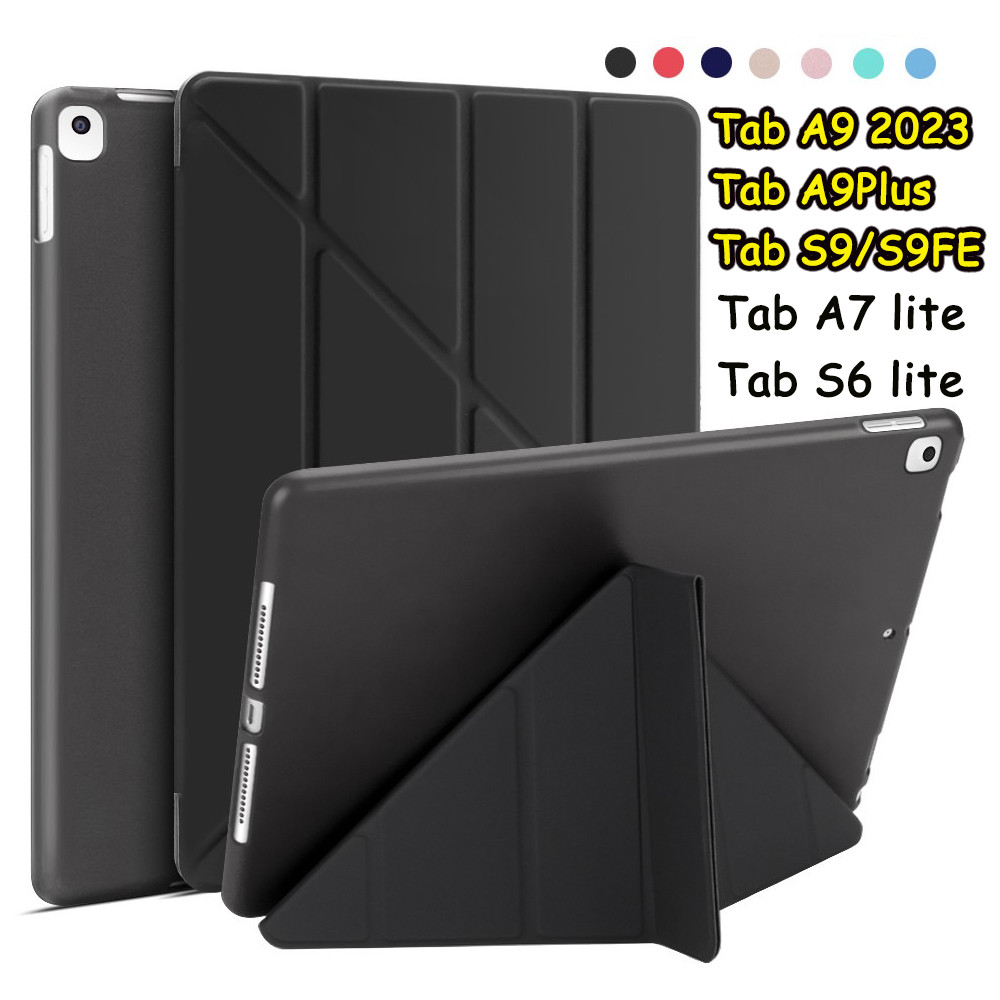 เคสฝาพับ สำหรับ Samsung Galaxy Tab S6 lite Tab A7 lite S9 FE S9FE A9 plus มีช่องใส่ปากกา เคสหนัง เคสกันกระแทก Smart Case