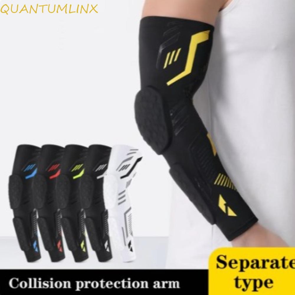Quantuml สนับศอก,แยกรังผึ้งแขนป้องกันแขน,CrashproofยาวDual Anti-Collisionการบีบอัดสนับสนุนข้อศอกรั้งGuardกีฬาความปลอดภัย ราคา ถูกที่สุด ดีลบีเคเค รูปภาพหลัก