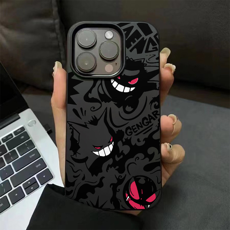 เคสไอโฟน16 15 14 13 12 11 Pro Max Case กันกระแทก Matte Devil Gengar ซิลิโคน Compatible เคส iPhone X/XS, XR,7+,8Plus