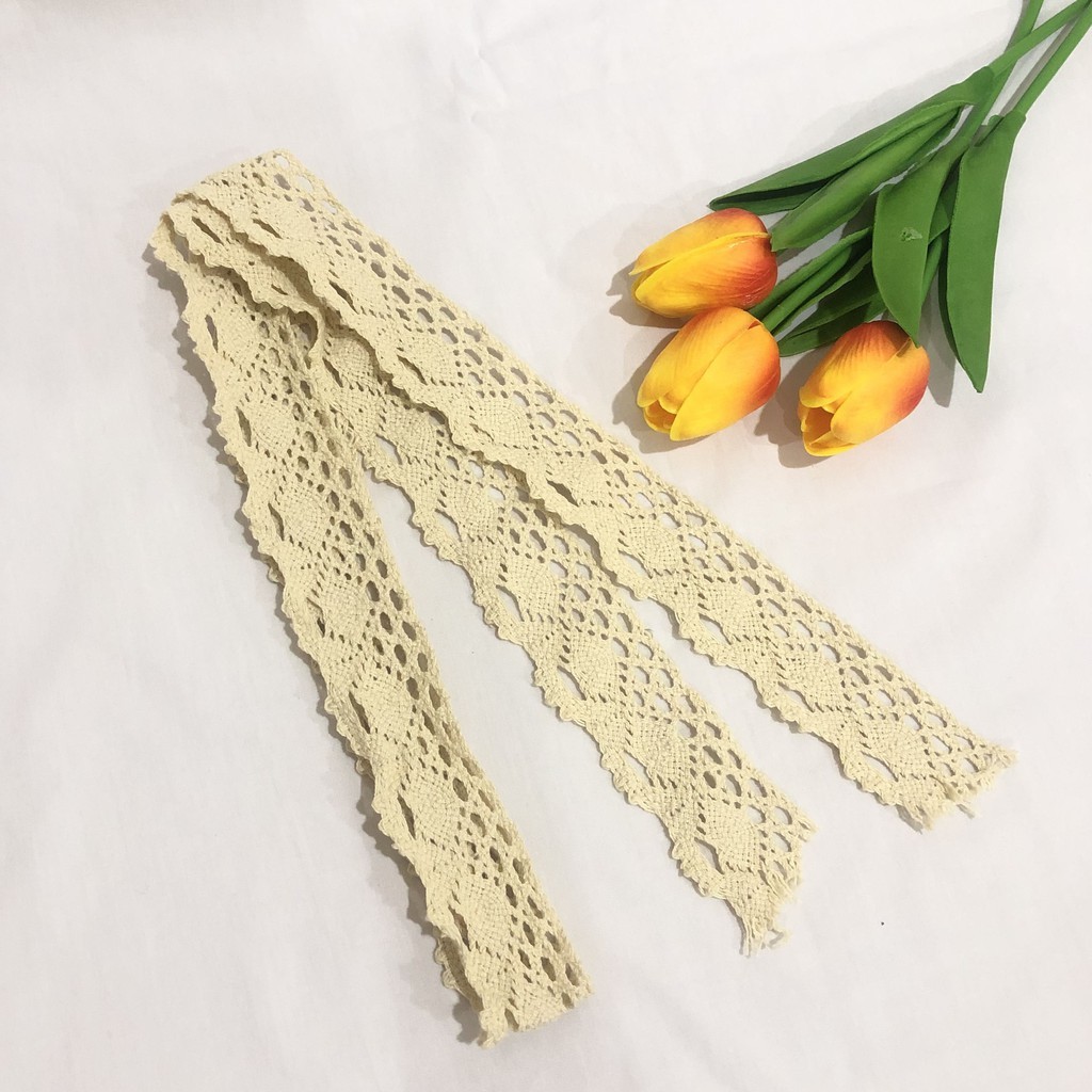 โบว์ลูกไม้ ผูกผม ผูกกระเป๋า 🎀