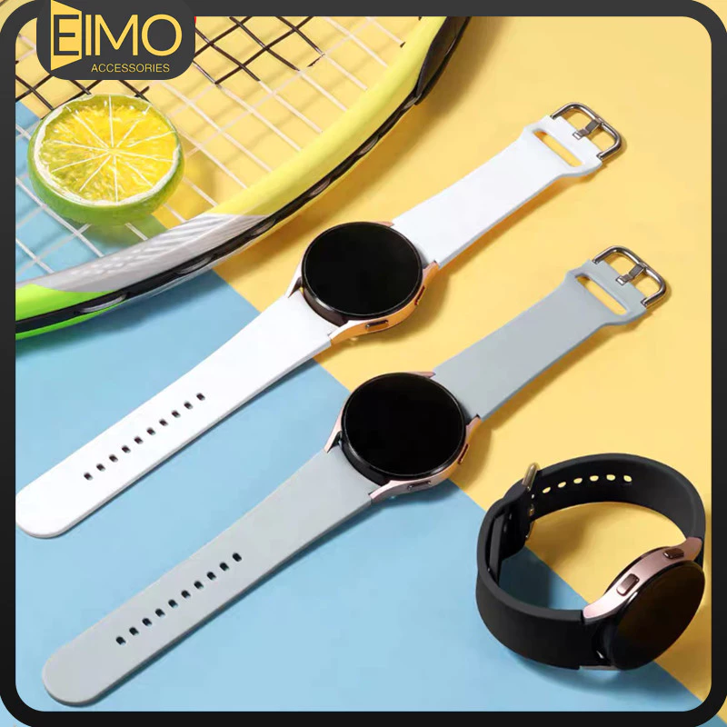 สายยางซิลิโคนกีฬา for Samsung Galaxy Watch FE Samsung Galaxy Watch 7 6 5 4 40มม 44มม 4 Classic 42มม 46มม Smartwatch 20มม