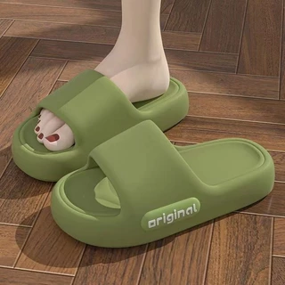 รองเท ้ าแตะผู ้ หญิงฤดูร ้ อนหนาSoledสวมใส ่ ด ้ านนอกรองเท ้ าแตะสีแดงขนาดใหญ ่ Anti-Slip Home Bath Muteคู ่ ขนาด x028