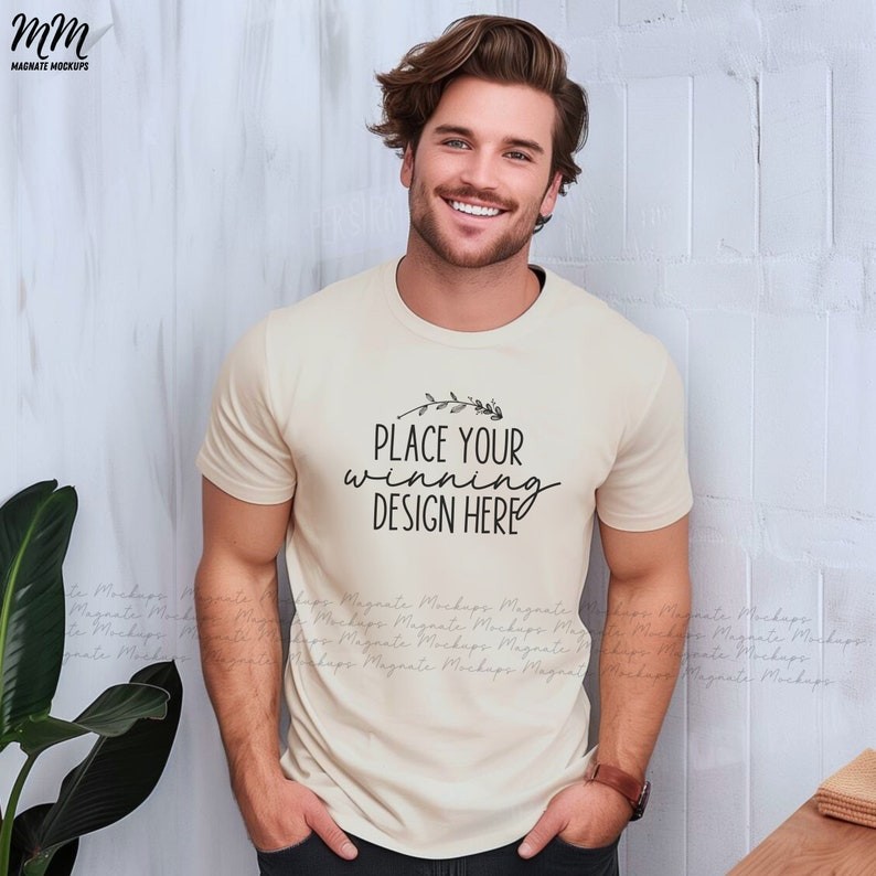 natural bella canvas 3001 shirt mockup men's 3001 natural t-shirt mock up 3001 natural shirt mockups