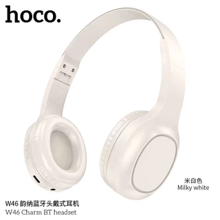HOCO W46 หูฟังบลูทูธ มินิมอล น้ำหนักเบา แบตอึด 20 ชม. คุณภาพเสียงดี HiFi ไมค์ในตัว BT 5.3 หูฟังไร้สาย headset hc3