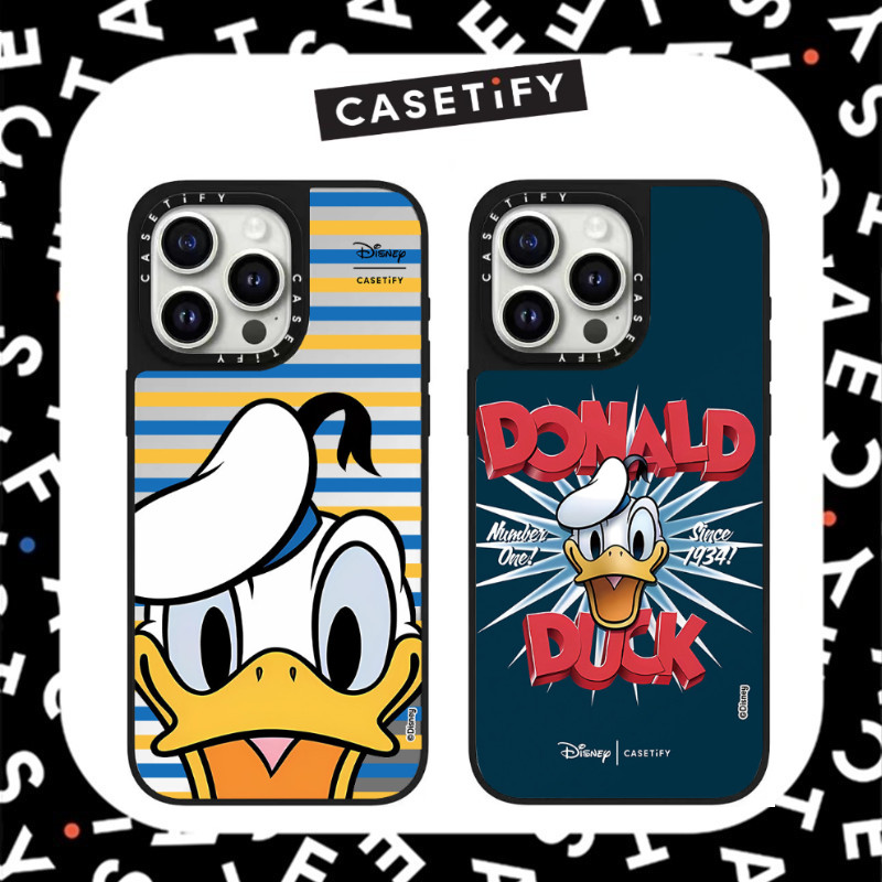 ️ เคสmirrorcasetify เคสกันกระแทกลายเป็ดโดนัลด์สําหรับ iPhone 16ProMax 16Pro 16 14 13 12 15 Pro Max เคสโทรศัพท์