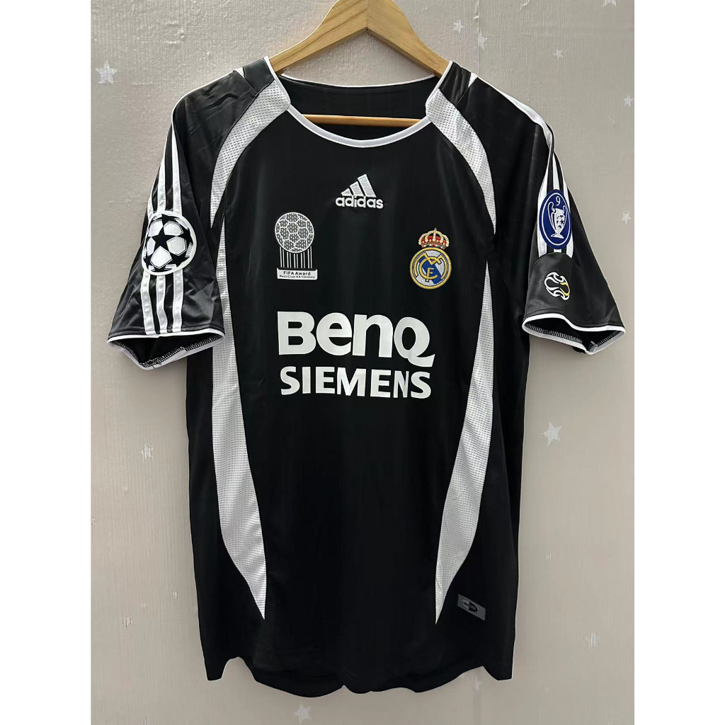 Rmd 06-07 Real BECKHAM RONALDO Away Retro Football Jersey เสื้อยืด V.NISTELROOY