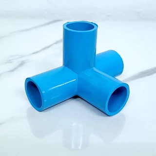 ข้อต่อ PVC สามทางมุม สี่ทางบวก สี่ทางฉาก ห้าทางฉาก (เกษตร & DIY): 1/2" (4 หุน), 3/4" (6 หุน) และ 1 นิ้ว ข้อต่อท่อ พีวีซี