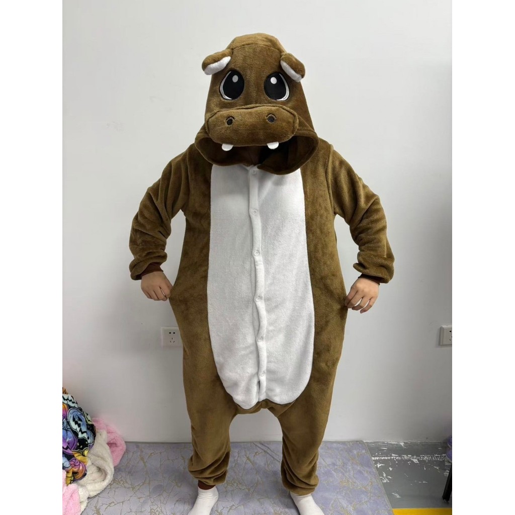 🧣ชุดมาสคอตสุดน่ารัก ✨ ฮิปโปน้อย น้องหมูเด้ง 🦛 สุดฮิต เนื้อผ้าดีมาก นุ่มนิ่มสุดๆ วัสดุอย่างดี ใส่สบาย (**ไซส์เด็ก**)