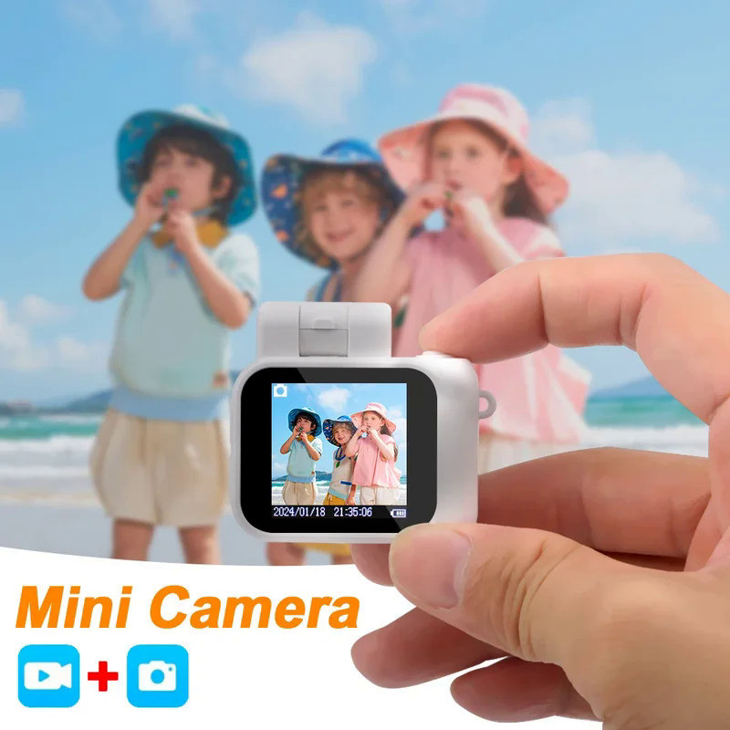มินิกล้องหน้าจอ HD 1080p พร้อมแฟลชและแบตเตอรี่แบบพกพา Retro Ultra Compact Mini กล้องเครื่องบันทึกวิด