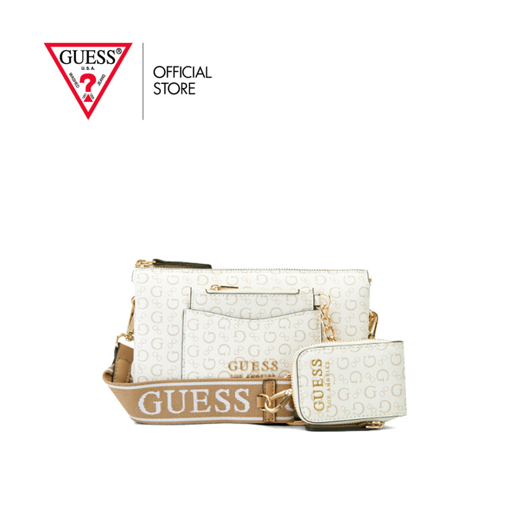 GUESS กระเป๋า รุ่น SG929270 NORMANDY MINI CROSSBDY TOP ZIP สีขาว