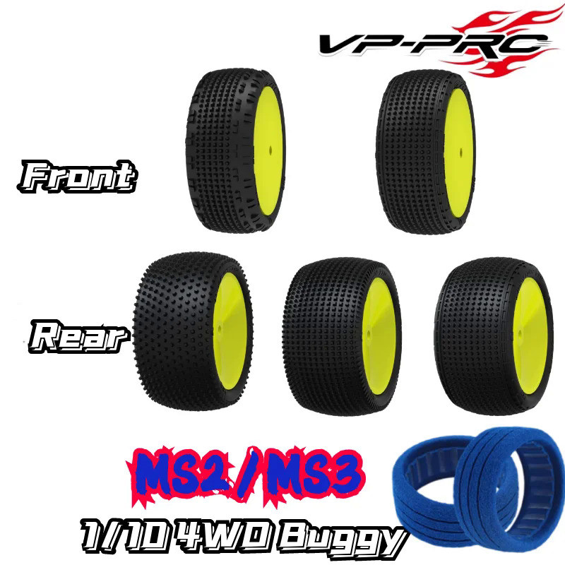 Super Price VP PRO RC 1/10 4WD Buggy Tire Front Rear Soft Evo 12mm Nut RC Racing Tire High Grip TLR 