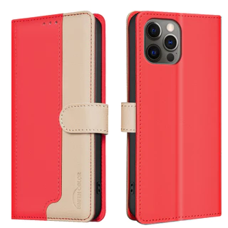 เคส Case for iPhone 17 Air 17e 16e 16 15 14 Plus ไอโฟน 13 12 Pro Max เคสโทรศัพท์หนังฝาพับพร้อมช่องใส่บัตรสําหรับ Splice Color PU Leather Flip Cover Magnetic Wallet With Card Slots Soft TPU Shell ซองมือถือ BF33