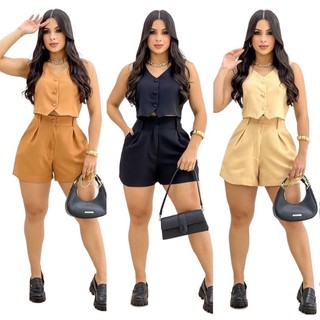 Conjunto alfaiataria, colete moda gringa, social luxo
