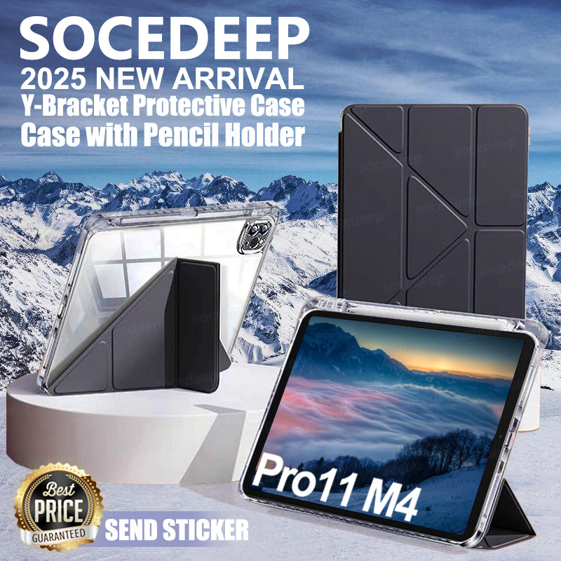 Socedeep สําหรับ Y-พับสําหรับ iPad Pro11 M4 2024 iPad A16 11th Gen Air11 Air7 M3 Air6 M2 Air5 Air4 1