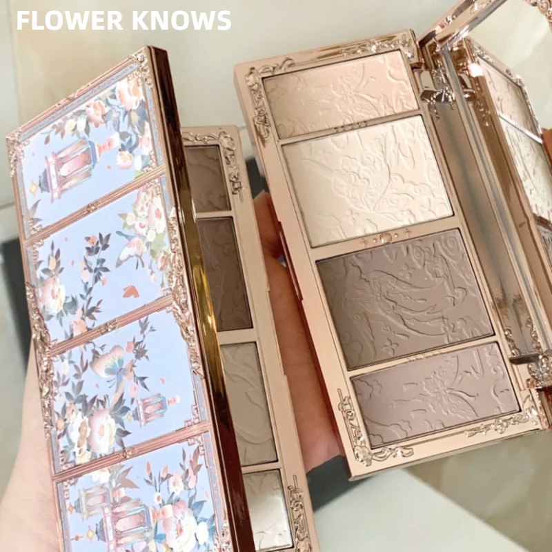 FLOWER KNOWS จานสีคอนทัวร์ ไฮไลท์ และคอนทัวร์ 2-in-1