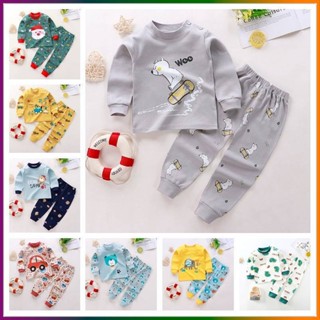 ชุดนอนแขนยาวเด็ก ชุดคริสต์มาส เซต 2 ชิ้น 🎄Christmas ผ้าคอตตอ…