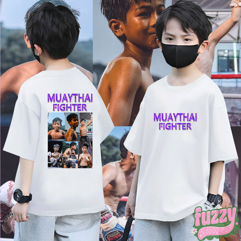 FUZZY&05 เสื้อยืดเด็ก เสื้อนักมวยค่ายบางแสนไฟท์คล bangsaen fight club Children's t-shirt สบาย ส่งเร็