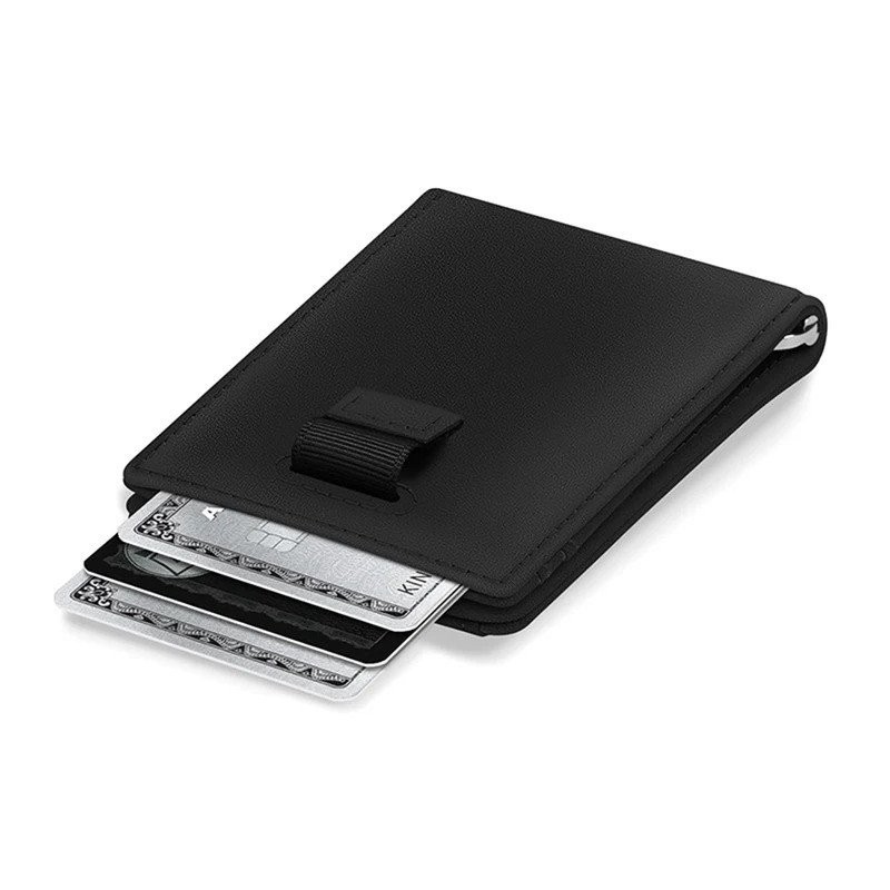 กระเป๋าสตางค์คลิปเงินสำหรับผู้ชาย Slim Minimalist Mens RFID blocking VINTAGE Card Wallet